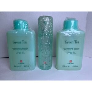 Victor Green Tea Set 2x Shower Gel 250ml and Deodorant Spray 100ml Made in Italy